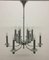 Vintage Nickel and Crystal Chandelier, 1970s, Image 3