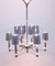 Vintage Nickel and Crystal Chandelier, 1970s, Image 5