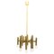 Small Mid-Century Gilt Brass Chandelier by Gaetano Sciolaro for Palwa, 1960s 1
