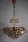 Mid-Century Gold-Plated Brass & Crystal Chandelier, 1960s, Image 1