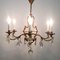 Gilt Iron and Crystal Chandelier from Maison Baguès, 1940s 5