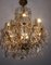 French Crystal and Gilt Brass Chandelier, 1940s, Image 3