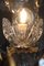 French Crystal and Gilt Brass Chandelier, 1940s 2