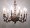 Large Solid Bronze Twelve-Light Chandelier, 1920s 4