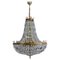 Lámpara de araña estilo imperial grande de cristal de Palwa, años 60, Imagen 1