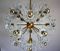 Lámpara de araña Sputnik Mid-Century de cristal de Murano y latón, Imagen 9