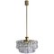 Mid-Century Crystal and Brass Chandelier from Kinkeldey, Image 1