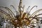Lámpara de araña de cristal de Murano y latón, años 70, Imagen 3