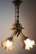 Lámpara de araña Art Déco con querubín de bronce y dos puntos de luz, años 20, Imagen 2