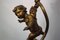 Art Deco Two-Light Bronze Cherub Chandelier, 1920s, Image 6