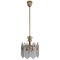 Mid-Century Gilt Brass and Glass Chandelier from Kaiser Leuchten, 1960s, Image 1