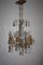Lámpara de araña estilo Luis XVI de latón y cristal tallado, años 30, Imagen 4