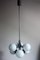 Lámpara de araña Sputnik Mid-Century moderna de vidrio y cromo, Imagen 1