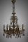 Six-Light Bronze and Crystal Chandelier, 1930s, Image 4