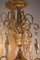 Lámpara de araña de bronce y cristal con seis puntos de luz, años 30, Imagen 6