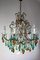 Italian Beaded Crystal Amber Drops Chandelier, 1950s 2