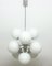 Mid-Century German Glass and Nickel Chandelier, 1950s 8