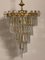 Crystal and Gilt Brass Chandelier by Oswald Haerdtl for Lobmeyr, 1950s 2