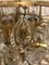 Lámpara de araña de latón dorado y cristal con siete niveles de Palwa, años 60, Imagen 7