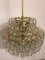 Seven-Tier Git Brass and Crystal Glass Chandelier from Palwa, 1960s, Image 3