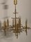 Mid-Century Gilded Brass & Crystal Chandelier from Palwa, 1960s 2