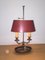French Empire Style Bronze and Tole Bouillotte Lamp, 1920s, Image 1