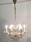 Lampadario in ottone a sei luci e cristalli Swarovski di Ernst Palme, anni '60, Immagine 5