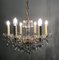Lampadario in ottone a sei luci e cristalli Swarovski di Ernst Palme, anni '60, Immagine 2