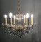 Six-Light Brass and Swarovski Crystal Chandelier by Ernst Palme, 1960s 2