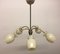 Mid-Century Glass and Brass Sputnik Chandelier, 1950s, Image 2