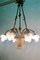 French Bronze & Glass Bouquet Chandelier, 1900s, Image 6