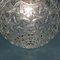 Lámpara colgante alemana Mid-Century grande esférica de vidrio de Limburg, años 60, Imagen 5