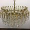 Mid-Century Gilt Brass and Crystal Chandelier from Palwa, Image 6
