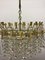 Mid-Century Gilt Brass and Crystal Chandelier from Palwa 2