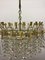 Mid-Century Gilt Brass and Crystal Chandelier from Palwa, Image 2