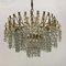 Mid-Century Gilt Brass and Crystal Chandelier from Palwa 1
