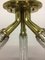 Mid-Century Gilt Brass and Glass Chandelier from Kalmar, 1960s, Image 5