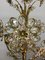 Gilt Brass and Crystal Flower Chandelier from Palwa, 1960s 6
