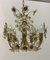 Gilt Brass and Crystal Flower Chandelier from Palwa, 1960s 7