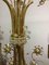 Gilt Brass and Crystal Flower Chandelier from Palwa, 1960s 5