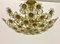 Gilt Brass & Crystal Flower Chandelier from Palwa, 1960s, Image 5