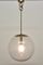 Large Mid-Century Glass Globe Pendants, 1960s, Set of 2, Image 3