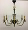 French Empire Style Gilt Bronze Eagle Head Chandelier, 1930s 1