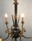 Lámpara de araña francesa estilo Imperio con cabezas de águilas de bronce dorado, años 30, Imagen 5
