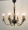 French Empire Style Gilt Bronze Eagle Head Chandelier, 1930s 3