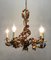 Gilt Iron Six-Light Chandelier, 1920s 4