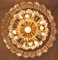 Large Mid-Century Glass and Gilt Brass Chandelier from J.T. Kalmar 6