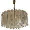 Large Mid-Century Glass and Gilt Brass Chandelier from J.T. Kalmar 7