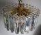 Large Mid-Century Glass and Gilt Brass Chandelier from J.T. Kalmar, Image 4