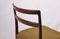 Danish Rosewood & Green Fabric Dining Chairs, 1960s, Set of 6 8